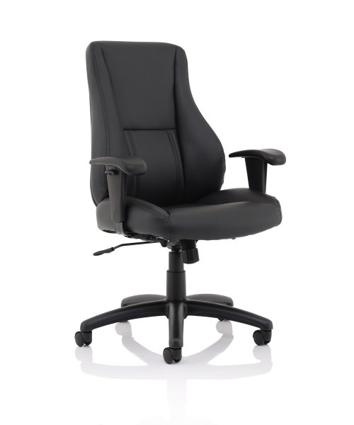 Executive Chair | No Headrest | Leather | Black | Winsor