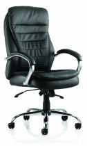 High Back Executive Chair | Leather | Black | Rocky
