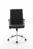 Executive Chair | Leather | Black | Castors | Ezra
