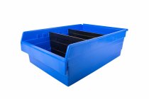 Shelf Bin | High Strength Polypropylene | 200h x 420w 600d mm | Pack of 20 | Blue