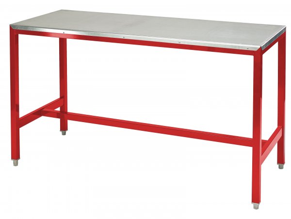 Medium Duty Workbench | Steel Worktop | 840h x 1200w x 600d | 500kg Max Weight per Shelf | Red | Benchmaster