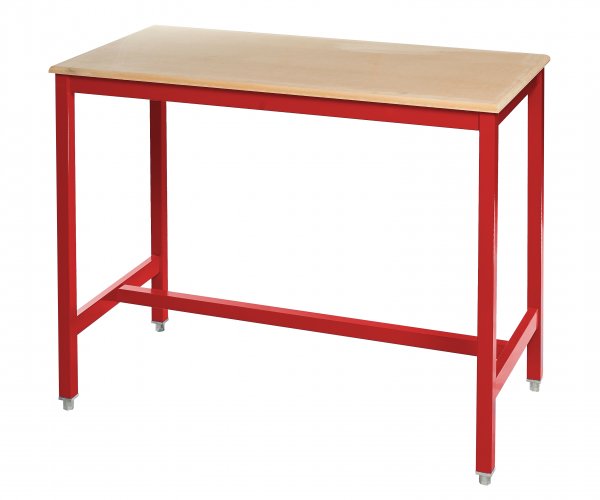 Medium Duty Workbench | MDF Worktop | 840h x 1200w x 600d | 500kg Max Weight per Shelf | Red | Benchmaster