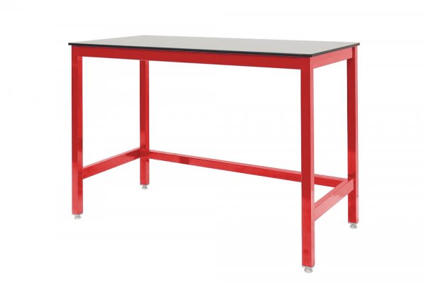 Medium Duty Workbench | Compact Laminate Worktop | 840h x 1200w x 900d | 500kg Max Weight per Shelf | Red | Benchmaster