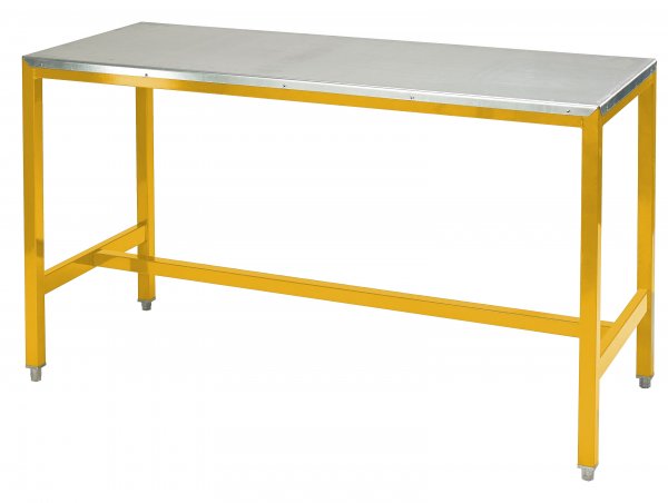 Medium Duty Workbench | Steel Worktop | 840h x 1200w x 750d | 500kg Max Weight per Shelf | Yellow | Benchmaster