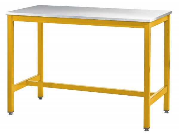 Medium Duty Workbench | Laminate Worktop | 840h x 1500w x 600d | 500kg Max Weight per Shelf | Yellow | Benchmaster