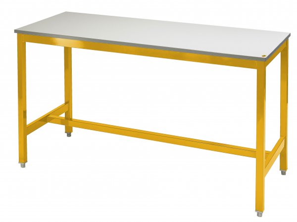 Medium Duty Workbench | ESD Worktop | 840h x 1200w x 600d | 500kg Max Weight per Shelf | Yellow | Benchmaster