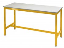 Medium Duty Workbench | ESD Worktop | 840h x 1800w x 600d | 500kg Max Weight per Shelf | Yellow | Benchmaster
