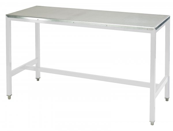 Medium Duty Workbench | Steel Worktop | 840h x 1200w x 600d | 500kg Max Weight per Shelf | White | Benchmaster