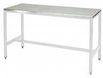 Medium Duty Workbench | Steel Worktop | 840h x 1800w x 600d | 500kg Max Weight per Shelf | White | Benchmaster