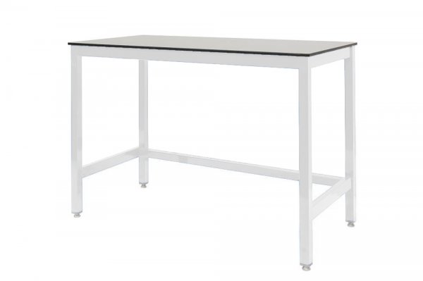 Medium Duty Workbench | Compact Laminate Worktop | 840h x 1200w x 600d | 500kg Max Weight per Shelf | White | Benchmaster