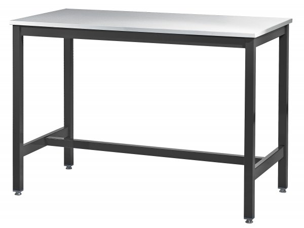 Medium Duty Workbench | Laminate Worktop | 840h x 2000w x 1200d | 500kg Max Weight per Shelf | Dark Grey | Benchmaster
