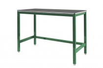 Medium Duty Workbench | Rubber Bonded to Steel Worktop | 840h x 1800w x 600d | 500kg Max Weight per Shelf | Green | Benchmaster