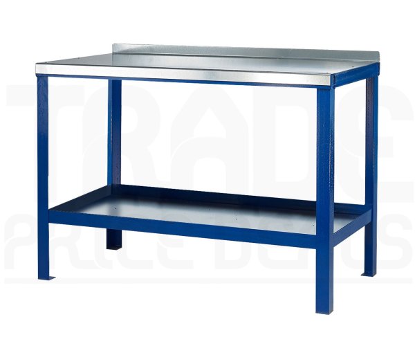 Heavy Duty Workbench | Steel Worktop | 840h x 1200w x 900d mm | 1000kg Max Weight per Shelf | Blue | Benchmaster