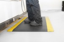 Deckplate Safety Anti Fatigue Mat | Black & Yellow | 0.6m x 0.9m | COBA