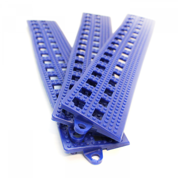 Flexi-Deck Interlocking Female Edge | Pack of 3 Edges | 300mm x 50mm | Blue | COBA