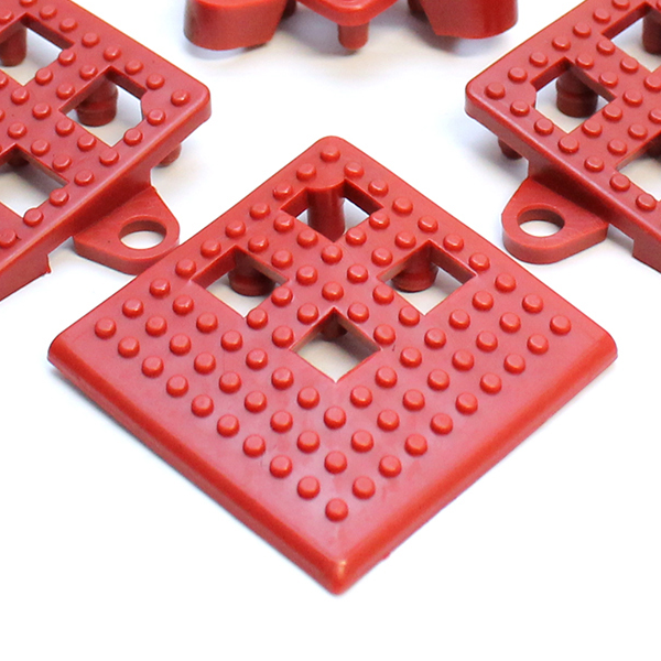 Flexi-Deck Interlocking Corners | Pack of 4 Corners | 50mm x 50mm | Red | COBA