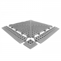 Flexi-Deck Interlocking Tiles | Pack of 9 Tiles | 300mm x 300mm | Grey | COBA