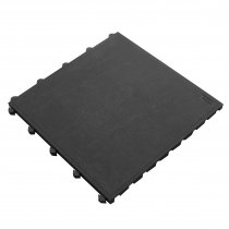 Fatigue Lock Premium Anti-Fatigue Mat | 1 Tile | Solid Top | Black | 0.5m x 0.5m | COBA