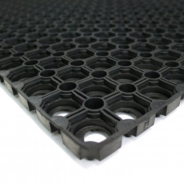 Ringmat Honeycomb Rubber Ring Entrance Mat | Black | 0.8m x 1.2m | COBA