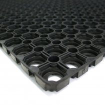Ringmat Honeycomb Rubber Ring Entrance Mat | Black | 1.0m x 1.5m | COBA