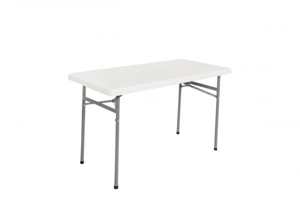 Basic Plastic Folding Table | 1220 x 600mm | 4ft x 2ft | White | Mogo