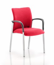 Conference Chair | Arms | Bergamot Cherry Red | Fabric Back | Academy