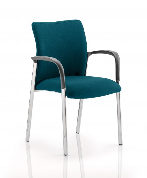 Conference Chair | Arms | Maringa Teal | Fabric Back | Academy