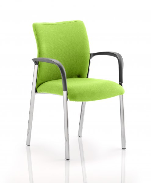 Conference Chair | Arms | Myrrh Green | Fabric Back | Academy