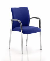 Conference Chair | Arms | Stevia Blue | Fabric Back | Academy