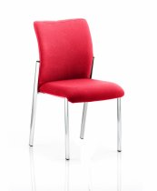 Conference Chair | No Arms | Bergamot Cherry Red | Fabric Back | Academy