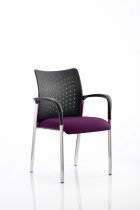 Conference Chair | Arms | Tansy Purple Seat | Black Punched Nylon Back | Academy