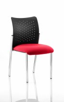 Conference Chair | No Arms | Bergamot Cherry Red Seat | Black Punched Nylon Back | Academy