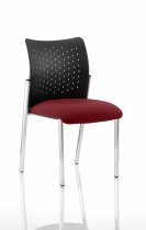 Conference Chair | No Arms | Ginseng Chilli Red Seat | Black Punched Nylon Back | Academy