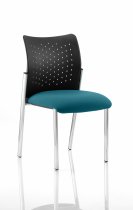 Conference Chair | No Arms | Maringa Teal Seat | Black Punched Nylon Back | Academy