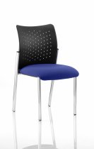 Conference Chair | No Arms | Stevia Blue Seat | Black Punched Nylon Back | Academy