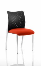 Conference Chair | No Arms | Tabasco Orange Seat | Black Punched Nylon Back | Academy