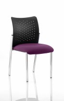 Conference Chair | No Arms | Tansy Purple Seat | Black Punched Nylon Back | Academy