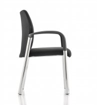 Conference Chair | Arms | Black | Fabric Back | Academy