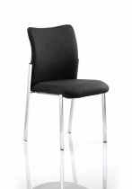 Conference Chair | No Arms | Black | Fabric Back | Academy