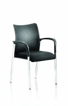Conference Chair | Arms | Black Seat | Black Punched Nylon Back | Academy