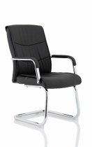 Cantilever Meeting Room Chair | Faux Leather | Black | Carter