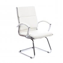 Cantilever Chair | Leather | White | Classic