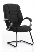 Cantilever Meeting Chair | Fabric | Black | Galloway