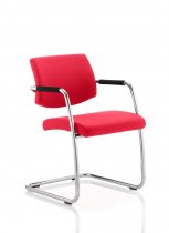 Cantilever Visitor Chair | Bergamot Cherry Red | Havanna
