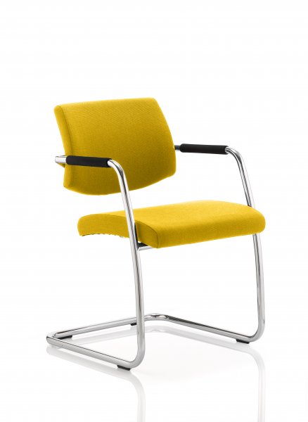 Cantilever Visitor Chair | Senna Yellow | Havanna