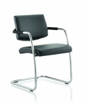 Cantilever Visitor Chair | Leather | Black | Havanna