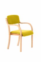Stacking Visitor Chair | Arms | Senna Yellow | Madrid