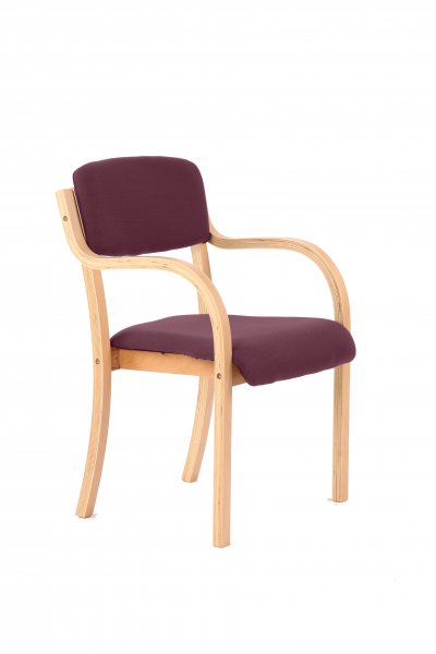 Stacking Visitor Chair | Arms | Tansy Purple | Madrid