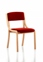 Stacking Visitor Chair | No Arms | Bergamot Cherry Red | Madrid
