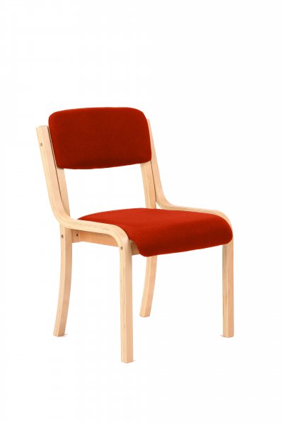 Stacking Visitor Chair | No Arms | Tabasco Orange | Madrid